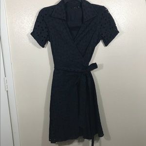 The Limited Black Faux Wrap Dress. Size 6.